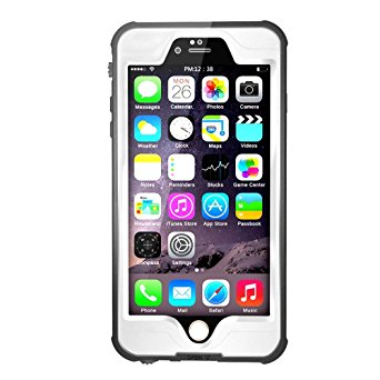 Waterpoof Case for iPhone 6/6S Plus,Merit Knight Series IP68 Certified Case Cover 5.5 Inch(White)
