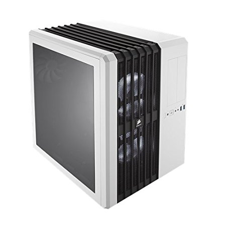 Corsair  Carbide Series Air 540 Windowed ATX High Airflow Cube Performance Computer Case with White LED Fan - Arctic White