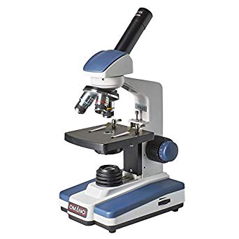 Omano Microscope for Students 40x to 400x Full-Size Monocular Compound Professional Student Microscope for Science, Laboratory, Classroom, Biology, STEM and School Use