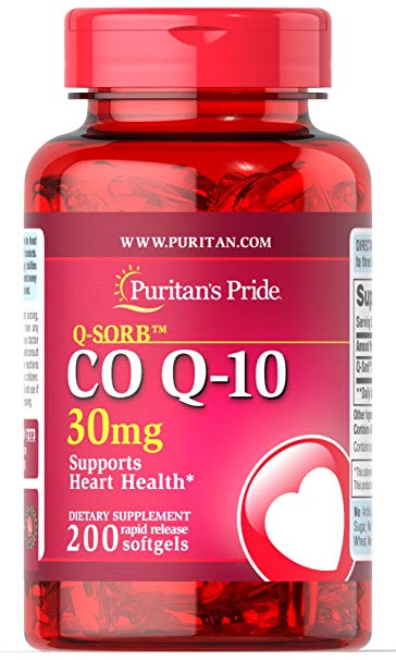 Puritan's Pride Q-SORB Co Q-10 30 mg-200 Rapid Release Softgels