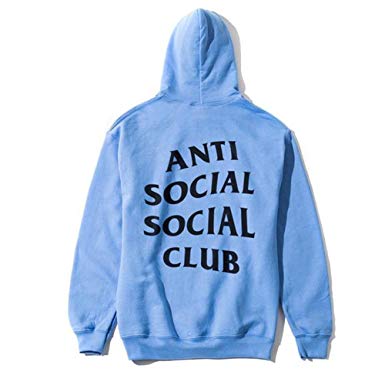 Anti social social club hoodie BABY BLUE as worn by Kanye West yeezy