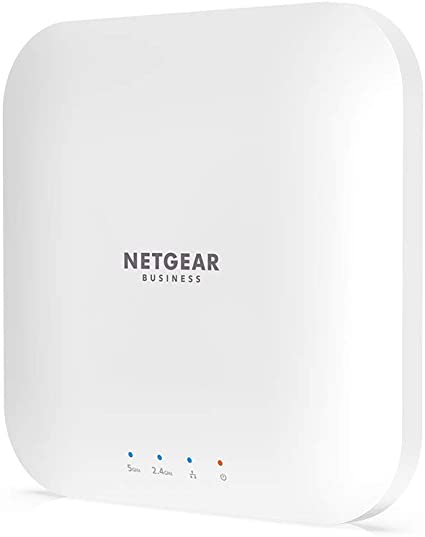 NETGEAR Wireless Desktop Access Point (WAX214PA) - WiFi 6 Dual-Band AX1800 Speed | 1 x 1G Ethernet PoE Port | 802.11ax | WPA3 Security | Up to 4 Separate SSID Networks | with Power Adapter