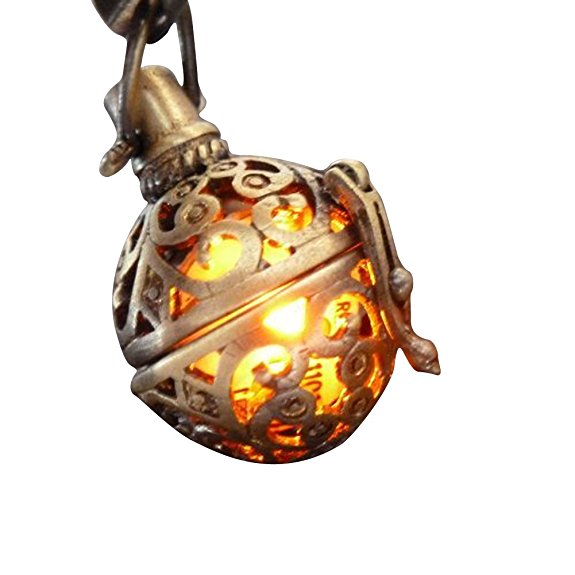 Steampunk FIRE necklace - pendant charm locket jewelry- GREAT GIFT