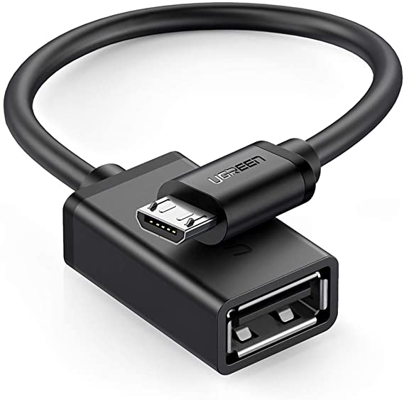 UGREEN Micro USB 2.0 OTG Cable On The Go Adapter Male Micro USB to Female USB for Samsung S7 S6 Edge S4 S3, LG G4, DJI Spark Mavic Remote Controller, Android Windows Smartphone Tablets 4 Inch (Black)