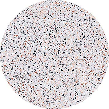 Terrazzo Light - Absorbent Stone Coasters for Drinks 4 Inch Set of 4 - Large Modern Round Natural Ceramic Water Absorb Spill Coaster with Non-slip Cork Backing for Mugs and Cups