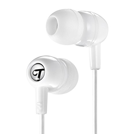 Titus Audio Symphony Line Moto Basic Earbuds with Inline Mic, White