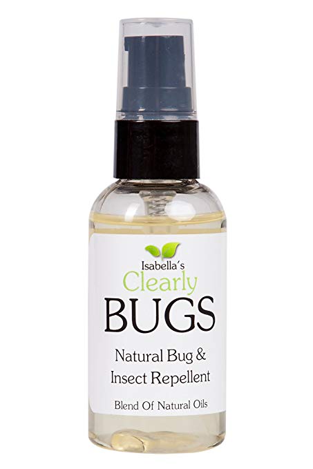 Isabella's Clearly BUGS, Best Natural Bug Repellent & Insect Shield. Pure Therapeutic Grade Essential oils with Lavender, Cedarwood, TeaTree, Caraway, Lemongrass & Lemon. Non-Toxic Adults and Kids. 60ml