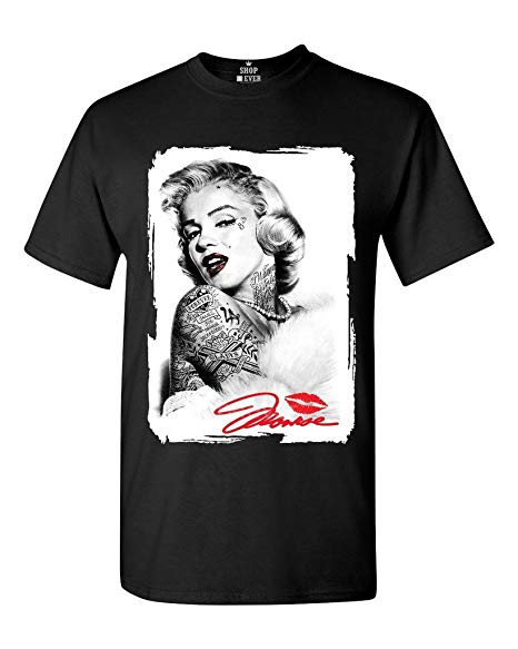 Shop4Ever Marilyn Monroe Tattoo T-shirt Blonde Bombshell Shirts