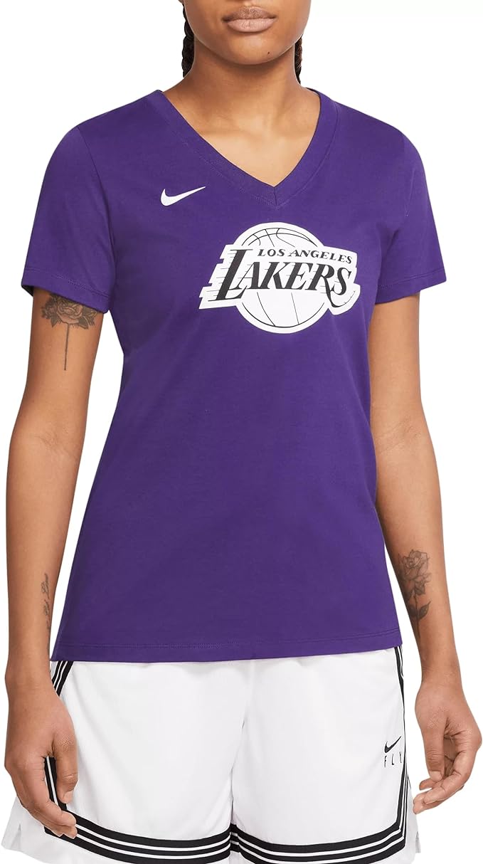 Nike Women's Los Angeles Lakers Purple V-Neck T-Shirt