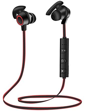 Bluetooth Headphones, Wireless Neckband Headset Bluetooth V4.1 Magnetic Hi-Fi Sports Earphones with Mic