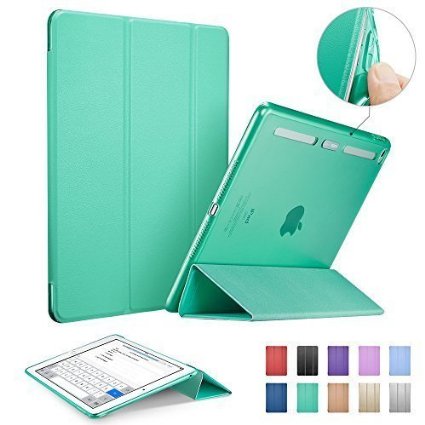 ESR Soft TPU Bumper Edge Smart Case with Translucent Hybrid Stand Cover for Apple iPad Mini 4 2015 EditionLight Green