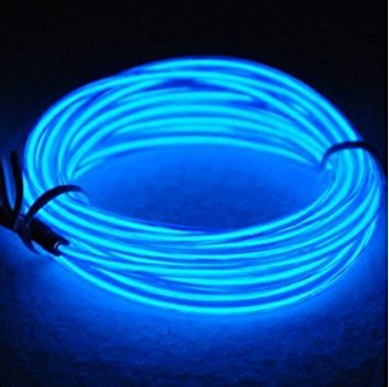 El Wire, Cefrank Neon Light   Battery Pack Glowing Strobing Neon Lights Electroluminescent Wire (Blue)