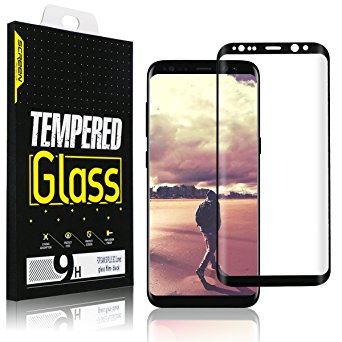 TedGem Tempered Glass for Samsung Galaxy S8 Plus Screen Protector - 3D Full Coverage Curved Edge Ultra Clear 9H Hardness Scratch Proof Tempered Glass Screen Protector for Samsung S8 Plus