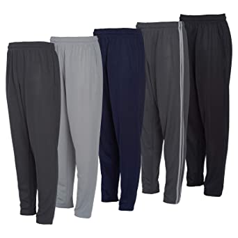 DARESAY Mens Active Pants with Pockets – Athletic Workout Joggers - 5 Pack