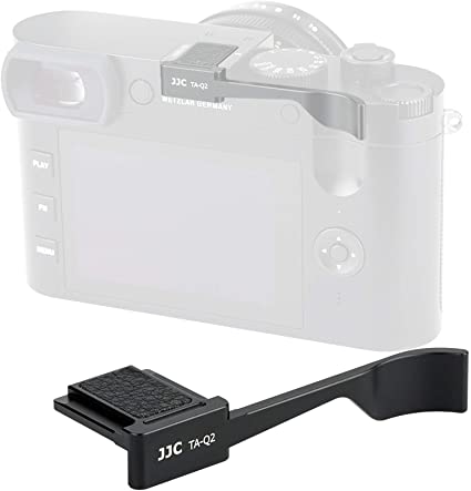 JJC TA-Q2 Thumbs Up Grip for Leica Q2 Camera, Leica Q2 Thumb Grip, Made of Premium Anodized Aluminium Alloy, Silicone Pad, Hot Shoe Grip for Leica Q2, Weight 5G, Size 62x126x212.9mm