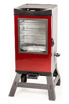 Masterbuilt 20076716 4-Rack Digital Electric Smoker with Leg Kit Cover and Gloves, 30", Cinnamon