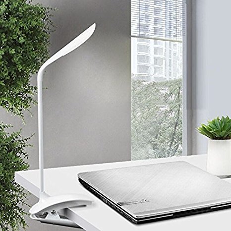 Touch Sensitive Portable Wireless USB Rechargeable Clip Desk Lamp Reading/ Study / Beadside Lamp