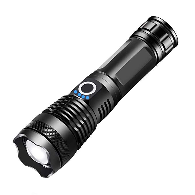 Telescopic 90000 Lumens Zoomable Most Powerful XHP70 XHP50 LED USB Rechargeable Flashlight Torch(Battery not Included)