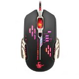 Aukey 4000 DPI High Precision Programmable Laser Gaming Mouse for PCComputer65292 Adjustable DPI 6 Programmable Keys 6 Color Breathing LED Light 5 Feet Tangle-free Cable KM-G1