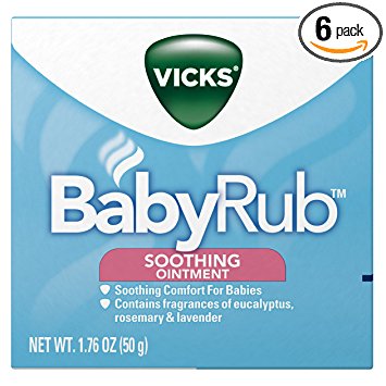 Vicks BabyRub Soothing Chest Rub Ointment, 1.76 Oz (Pack of 6)