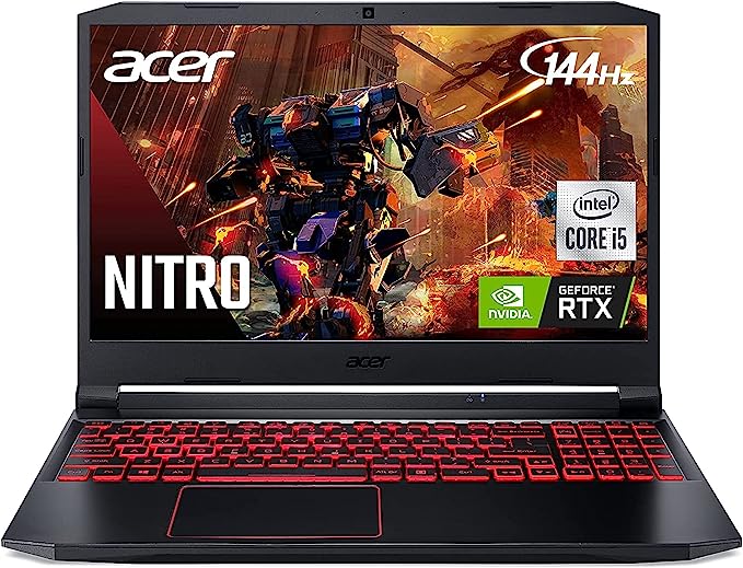 Acer Nitro 5 Gaming Laptop, 15.6" FHD 144Hz IPS Display, Intel Core i5-10300H Processor, NVIDIA GeForce RTX 3050, 16GB RAM, 256GB SSD   1TB HDD, Backlit Keyboard, Windows 10 Home, Intel Wi-Fi 6