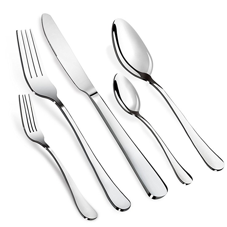 AckMond 20-piece Stainless-steel Cutlery Set Flatware Set Tableware Dinnerware knife fork spoon, Service for 4