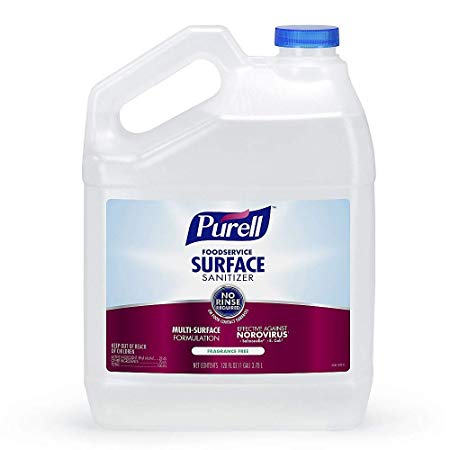 Foodservice Surface Sanitizer, Fragrance Free, 1 gal Bottle