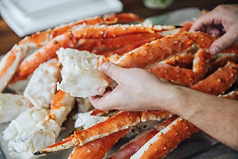 Alaskan Colossal Red King Crab Legs: 3 LBS- Free Overnight Shipping Monday-Thursday