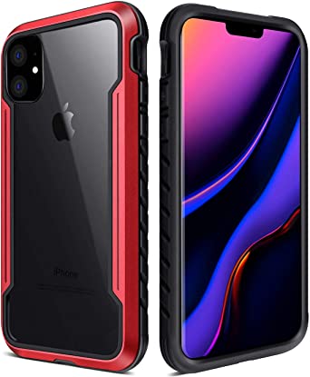 iPhone 11 Case, Heavy Duty [Military Grade] Shockproof Drop Protection Case for Apple iPhone 11 6.1 Inch (2019) (Red)
