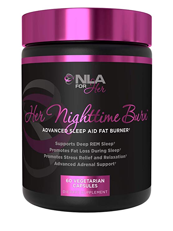 NLA for Her- Her Nighttime Burn-Sleep Aid and Fat Burner for Women-Promotes Better Sleep, Relaxtion, Weight Loss, and Stress Relief- Melatonin, CLA, Ashwagandha, 5 HTP, Chamomile- 60 Veggie caps