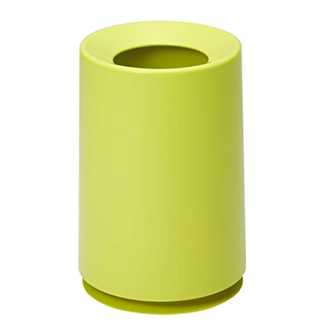 Ideaco TUBELOR Classic Designer Round Waste Bin, Conceals Any Plastic Bag 1.7 Gal, Gloss NEON Yellow