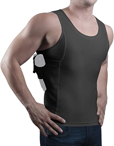 ConcealmentClothes Men’s Compression Undercover- Concealed Carry Holster Tank Top Shirt