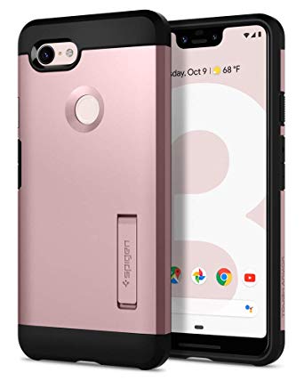 Spigen Tough Armor with Extreme Heavy Duty Protection and Air Cushion Technology Designed for Google Pixel 3 XL Case (2018) - Rose Gold