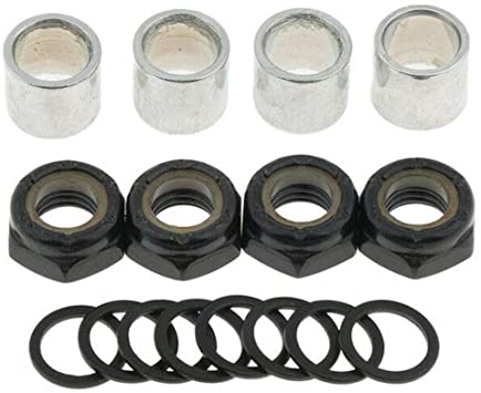 Metal Spacer Washer, Hardware Set Repair Nuts Kit for Skateboard Bearing Spacers and Truck Washers Speed Rings Longboard Accessories Parts