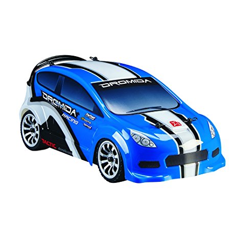 Dromida 1:18 Scale RTR Remote Control RC Car: Brushless Electric 4WD Rally Car with 2.4GHz Radio, 7.2V 6C 1300mAh NiMH Rechargeable Battery, 4 x AA Batteries and Charger