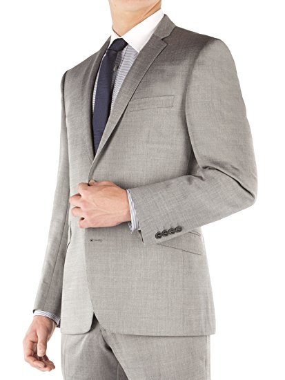 Suit Direct Ben Sherman Silver Tonic Tailored Fit Suit Jacket - BS120911 Tailored Fit Mixer Jacket