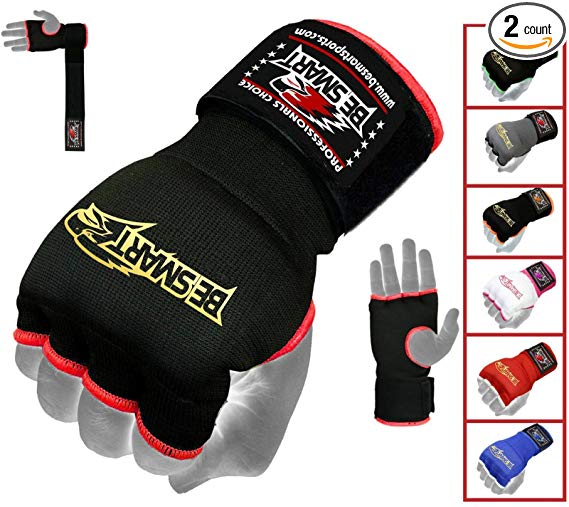 Gel Inner Hand Wraps Gloves Boxing Fist Padded Bandages MMA Gel Thai Kick Carbon Fiber Aero Gel Padded Inner Gloves, 6 Colors