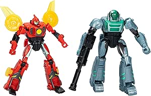 Transformers EarthSpark Cyber-Combiner Terran Twitch and Robby Malto Robot Action Figures, Interactive Toys for Boys and Girls Ages 6 and Up