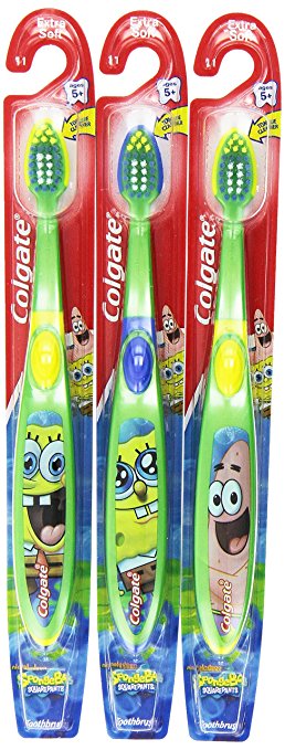 Colgate SpongeBob Extra Soft Kids Toothbrush (Pack of 6)