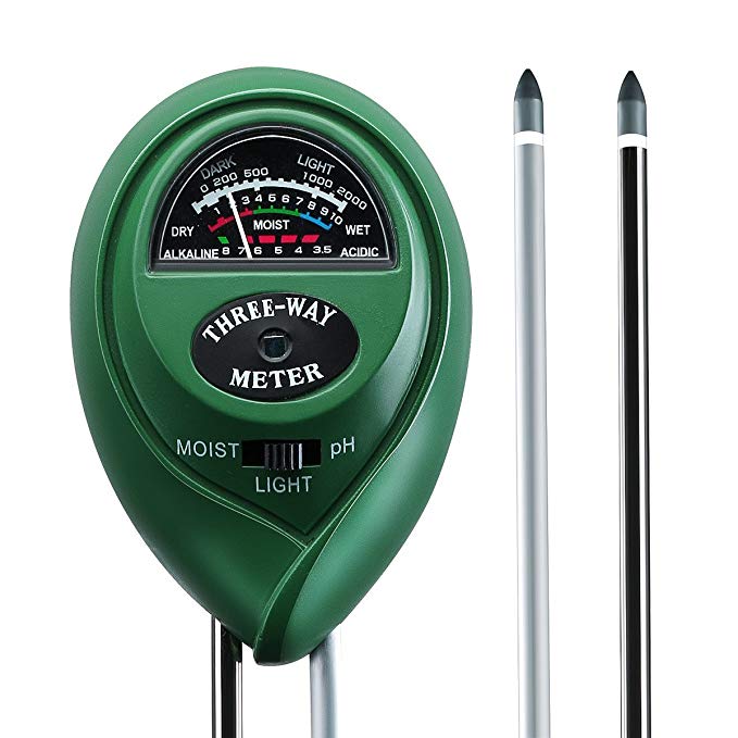 Soil Tester, TOPELEK 3-in-1 Soil Tester Moisture Meter, Light and PH Acidity Tester, Plant Soil Tester Kit, Great for Garden, Farm, Lawn, Indoor & Outdoor (No Battery Needed)