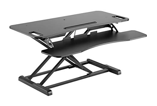 Impact Mounts Height Adjustable Standing Desk Monitor Riser Tabletop Sit to Stand Workstation (37.4" Wide Workstation)