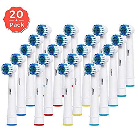 Generic Oral B Braun Compatible Electric Toothbrush Replacement Heads Brushes, 20 Pack of Brush Heads