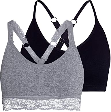 Gloria Vanderbilt Womens Bra Tagless Seamless Spaghetti 2 Pack Bras for Women