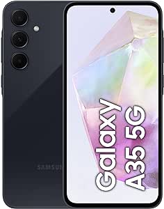 Samsung Galaxy A35 5G Smartphone, Android-Handy ohne Vertrag, 128 GB / 6 GB RAM, 2 Tage Akkulaufzeit, 50-MP-Kamera, Awesome Navy, 2,5 Jahre Herstellergarantie