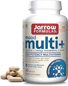 Jarrow Formulas Multi  Mood Multivitamins for Occasional Stress Resistance, 60 Tablets, 30 Day Supply