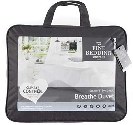 The Fine Bedding Company Double 13.5 TOG Breathe Duvet, Temperature Regulating Microfibre Quilts, Anti Allergy Climate Control Technology Duvets