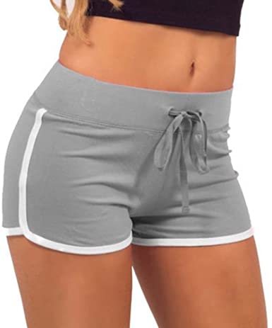 Shouhengda Women Hot Pants Sports Shorts Waistband Summer Fitness Yoga Short