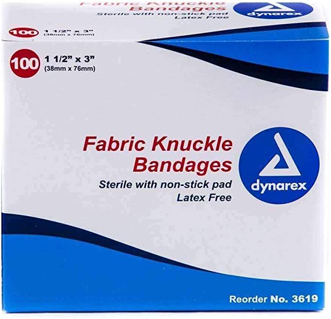 Dynarex Fabric Knuckle Bandage Box of 100