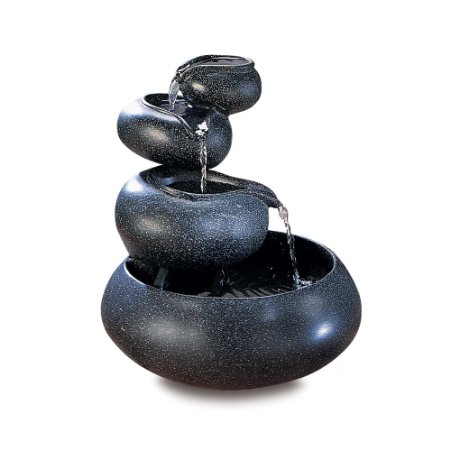 Gifts and Decor 4-Tier Tabletop Water Fountain Decorative Sculpture