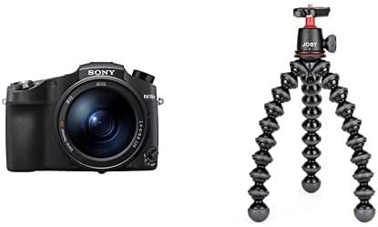 Sony Cyber‑Shot RX10 IV with 0.03 Second Auto-Focus & 25x Optical Zoom with JOBY GorillaPod 3K Kit Compact Tripod 3K Stand and Ballhead 3K for Compact Mirrorless Cameras